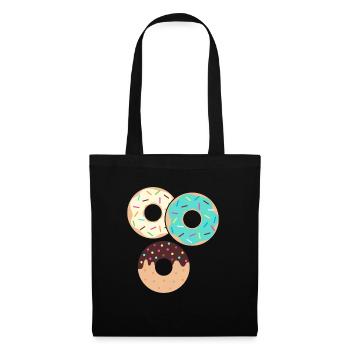 Donut sur le thème Donut pulvérisé drôle mignon - Sac en tissu - noir - Devant