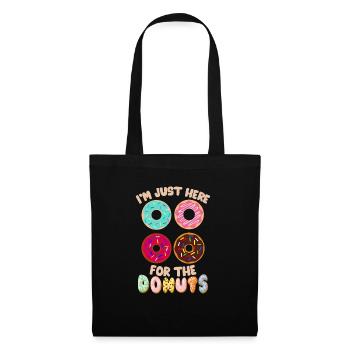 Donut sur le thème Donut pulvérisé drôle mignon - Sac en tissu - noir - Devant