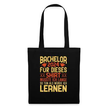Bachelor 2024 BachelortitelbGeschenk - Stoffbeutel - Schwarz - Vorne