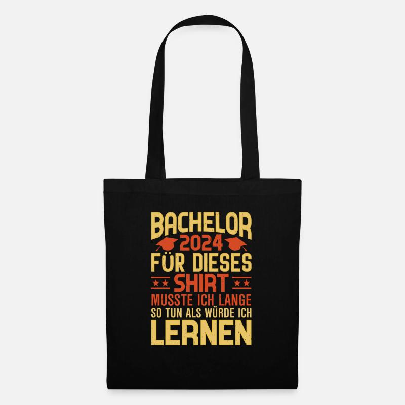 Bachelor 2024 BachelortitelbGeschenk - Stoffbeutel - Schwarz