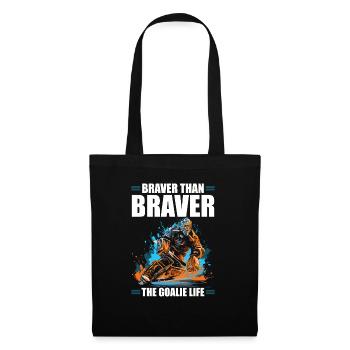 Ice Hockey Goalie Goaltender Keeper Goalkeeper - Tote Bag - black - Front