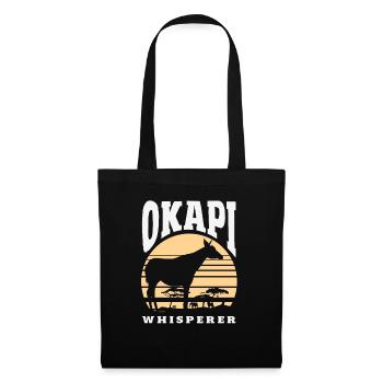 Funny zookeeper okapi lover - Tote Bag - black - Front