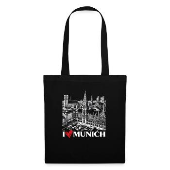 Munich Germany Travel Vacation I Love Munich - Tote Bag - black - Front