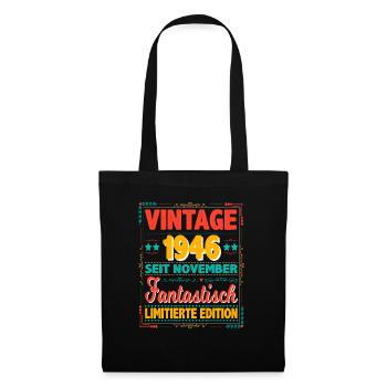 Novembre 1946 Vintage Fantastique 77 Ans Homme - Sac en tissu - noir - Devant