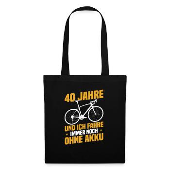 40 years and I'm still riding without a battery - Tote Bag - black - Front