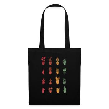 Potted Plants Retro Gardener Garden Gift Plants - Tote Bag - black - Front