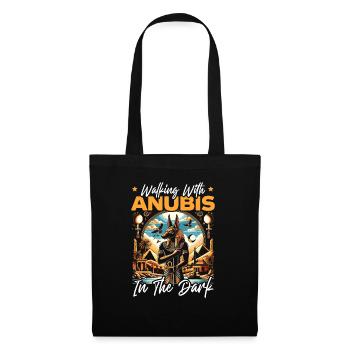 Anubis Mythologie égyptienne Pyramide Égypte ancienne - Sac en tissu - noir - Devant