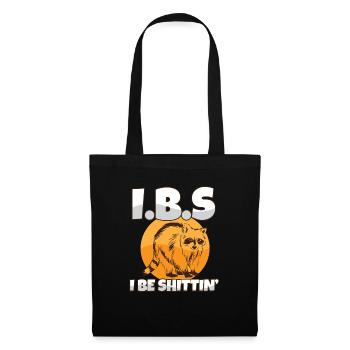 Sensibilisation au SCI raton laveur Je suis une blague sur les toilettes de Shittin - Sac en tissu - noir - Devant
