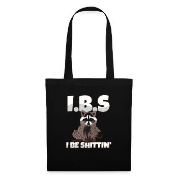 Sensibilisation au SCI raton laveur Je suis une blague sur les toilettes de Shittin - Sac en tissu - noir - Devant