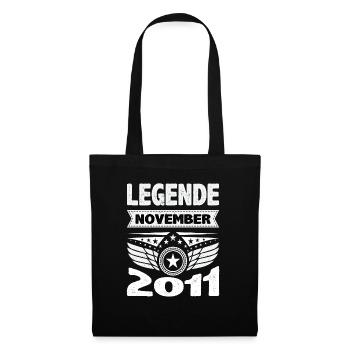 November 2011 Legend for 12 years man woman - Tote Bag - black - Front