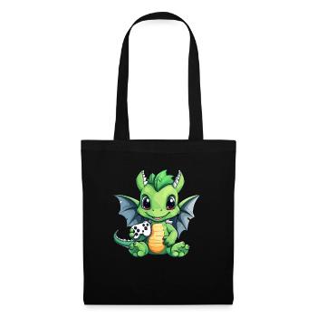 Cute Dragon Gamer Gaming Dragon Lover - Tote Bag - black - Front