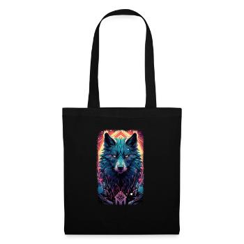 Spirit Wolf Fox Aesthetic Japanese Kitsune - Tote Bag - black - Front
