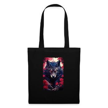 Spirit Wolf Fox Aesthetic Japanese Kitsune - Tote Bag - black - Front