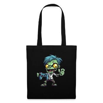 Mignon Zombie Joueur Gaming Zombie Lover - Sac en tissu - noir - Devant