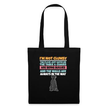 I'm Not Clumsy The Floor Hates Me Foolish Dog - Tote Bag - black - Front
