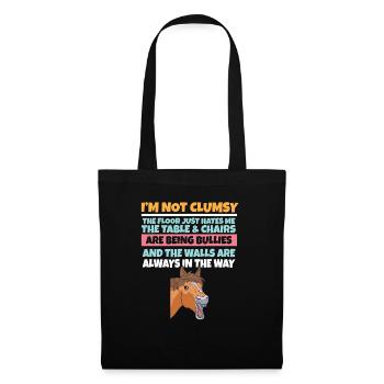 I'm Not Clumsy The Floor Hates Me Foolish Horse - Tote Bag - black - Front