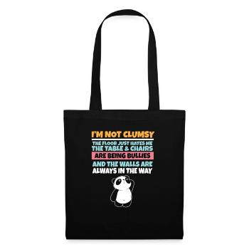 I'm Not Clumsy The Floor Hates Me Foolish Panda - Tote Bag - black - Front