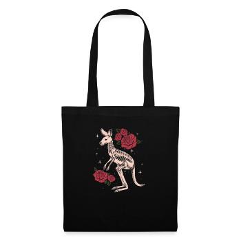 Kangaroo Flower Skeleton Flower Animal - Tote Bag - black - Front