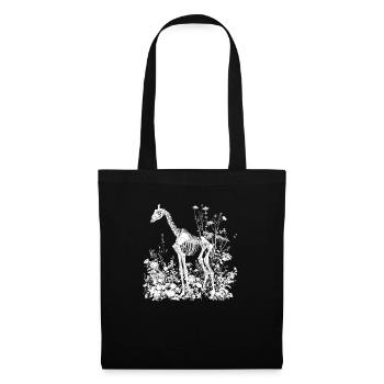 Giraffe Flower Skeleton Flower Animal - Tote Bag - black - Front