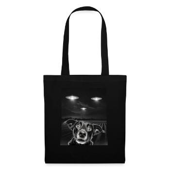 Funny Dogs Selfie In Front Of UFOs Dog UFO - Tote Bag - black - Front