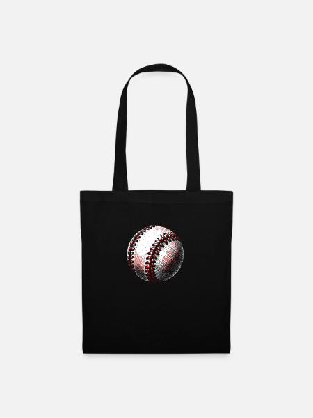 Baseball Gekritzel - Stoffbeutel - Schwarz