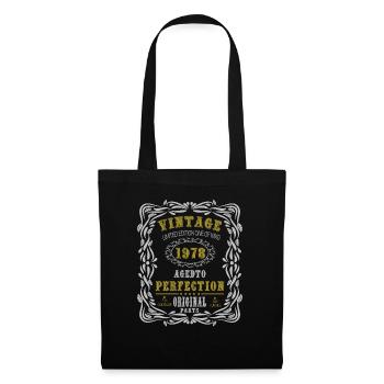 Vintage Birthday Party 1978 Original Parts 46th - Tote Bag - black - Front