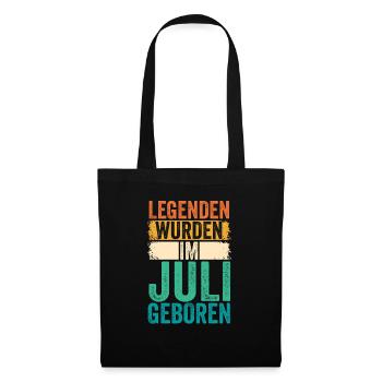 Les légendes sont nées en juillet - Sac en tissu - noir - Devant