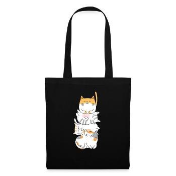 Cat Cute Kitty Stack Cats Anime Kawaii - Tote Bag - black - Front
