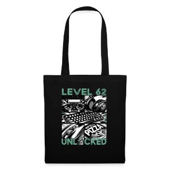 Birthday Level 62 Unlocked Gaming & Gamer - Tote Bag - black - Front