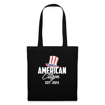 American Citizen Est 2024 US Flag Naturalized - Stoffbeutel - Schwarz - Vorne