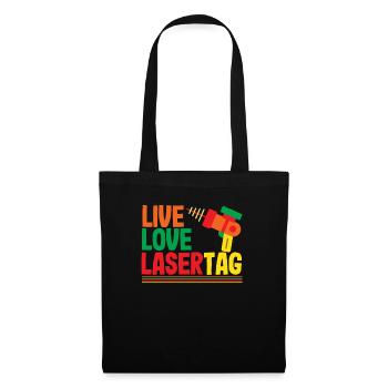 Indoor-laser-tag-party-outfit lasertag - Stoffbeutel - Schwarz - Vorne
