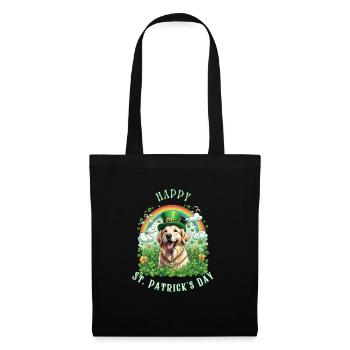 Chapeau vert et trèfle I Or de la Saint-Patrick - Sac en tissu - noir - Devant