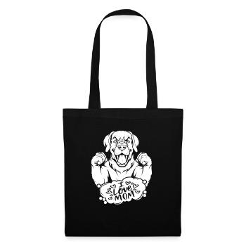 Bouvier bernois J’aime maman - Sac en tissu - noir - Devant