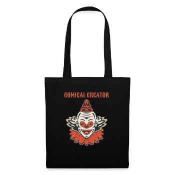 Circus Clown Funny Scary Creep Jester Spooky Joker - Stoffbeutel - Schwarz - Vorne