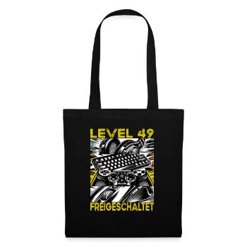 Birthday Level 49 Unlocked Gaming & Gaming - Tote Bag - black - Front