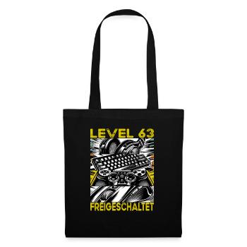 Birthday Level 63 Unlocked Gaming & Gamblers - Tote Bag - black - Front