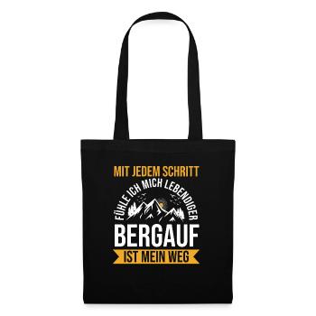 Mountaineer, Hiking, Hiker, Climbing, Mountaineering - Tote Bag - black - Front
