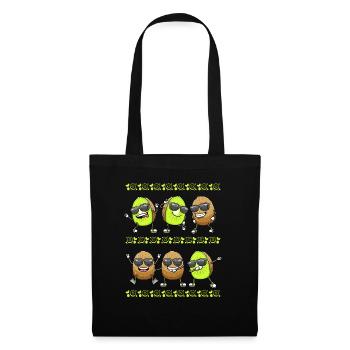 Dancing Kiwi with sunglasses - Tote Bag - black - Front