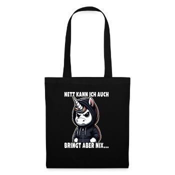 Je peux aussi être un amoureux sarcastique des licornes - Sac en tissu - noir - Devant