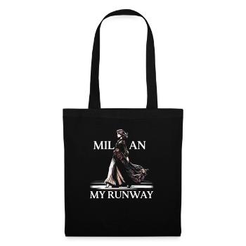 Milan Italie Voyage Vacances Italie Milan Skyline - Sac en tissu - noir - Devant