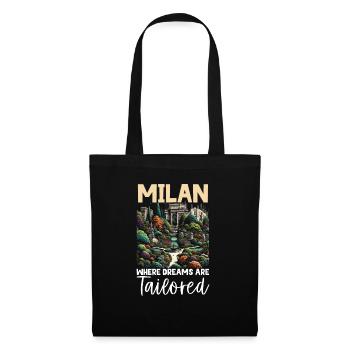 Milan Italie Voyage Vacances Italie Milan Skyline - Sac en tissu - noir - Devant