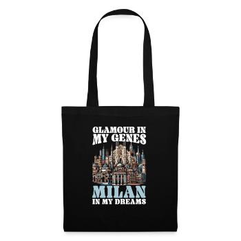 Milan Italie Voyage Vacances Italie Milan Skyline - Sac en tissu - noir - Devant