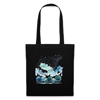 Flock of birds forming musical notes in the sky - Tote Bag - black - Front