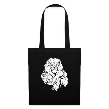 Lion Biceps Tattoo I Love Dad - Tote Bag - black - Front