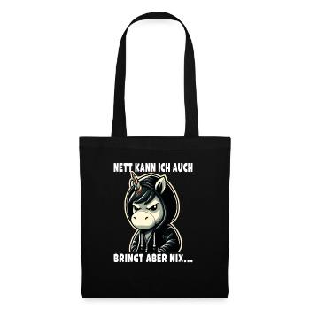 Je peux aussi être un amoureux sarcastique des licornes - Sac en tissu - noir - Devant