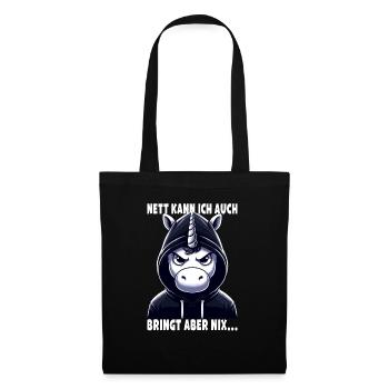Je peux aussi être un amoureux sarcastique des licornes - Sac en tissu - noir - Devant
