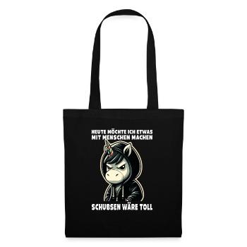 Bousculer serait un grand amateur de licorne sarcastique - Sac en tissu - noir - Devant