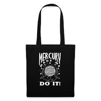 Rückläufige Planeten Merkur Rückläufig - Stoffbeutel - Schwarz - Vorne
