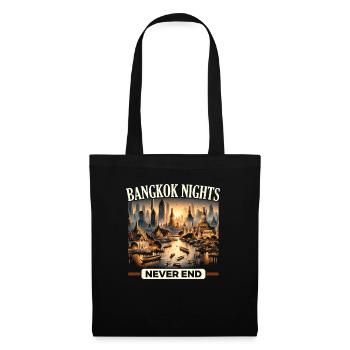 Bangkok Thaïlande Voyage Vacances Langue thaïlandaise - Sac en tissu - noir - Devant