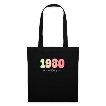 Vintage Anniversaire des années 1930 - Sac en tissu - noir - Devant